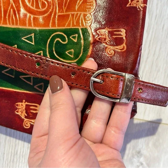 Leather Backpack | Cat Print - Picture 3 of 7